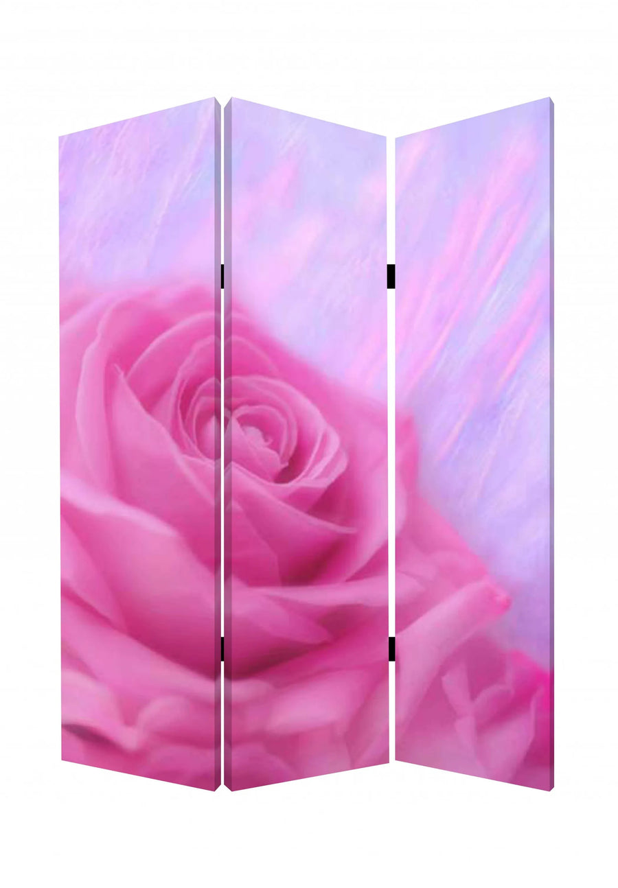 48 X 72 Multi Color Wood Canvas Flourish Screen - 1
