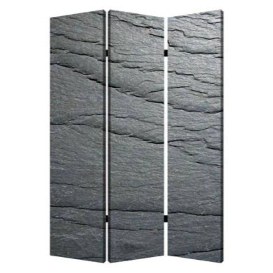 48" X 72" Multi Color Wood Canvas Black Slate Screen - 1