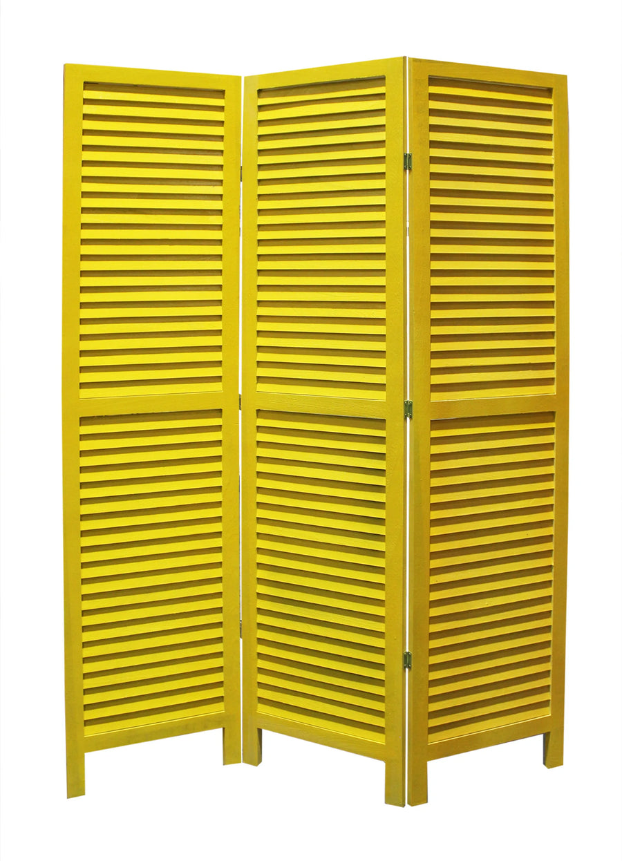 48 X 67 Yellow Wood Shutter - Screen - 1