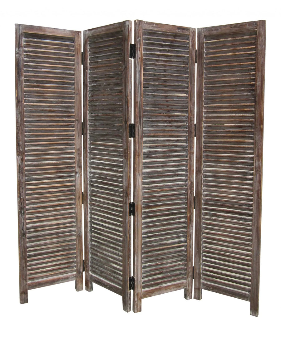 80 X 84 Brown Wood Screen - 1