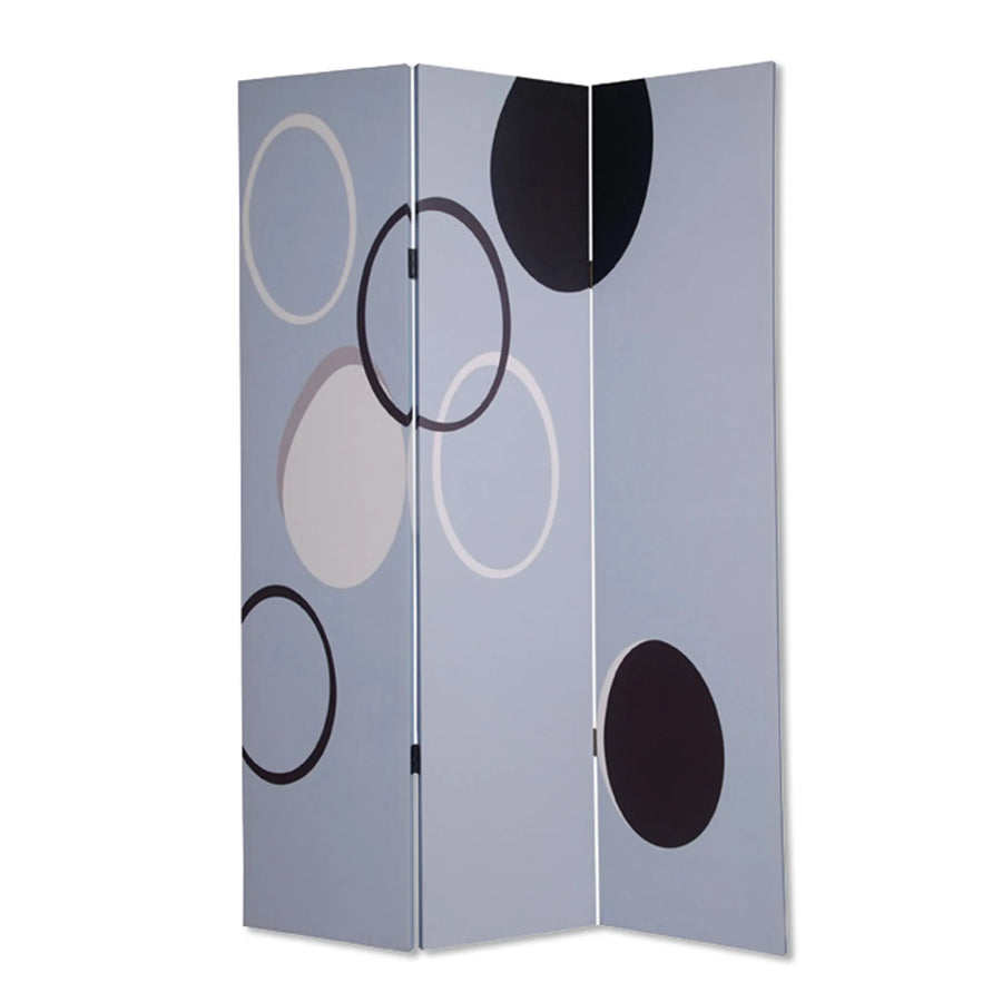 48" X 72" Muti Color Black Metal 3 Panel Screen - 1