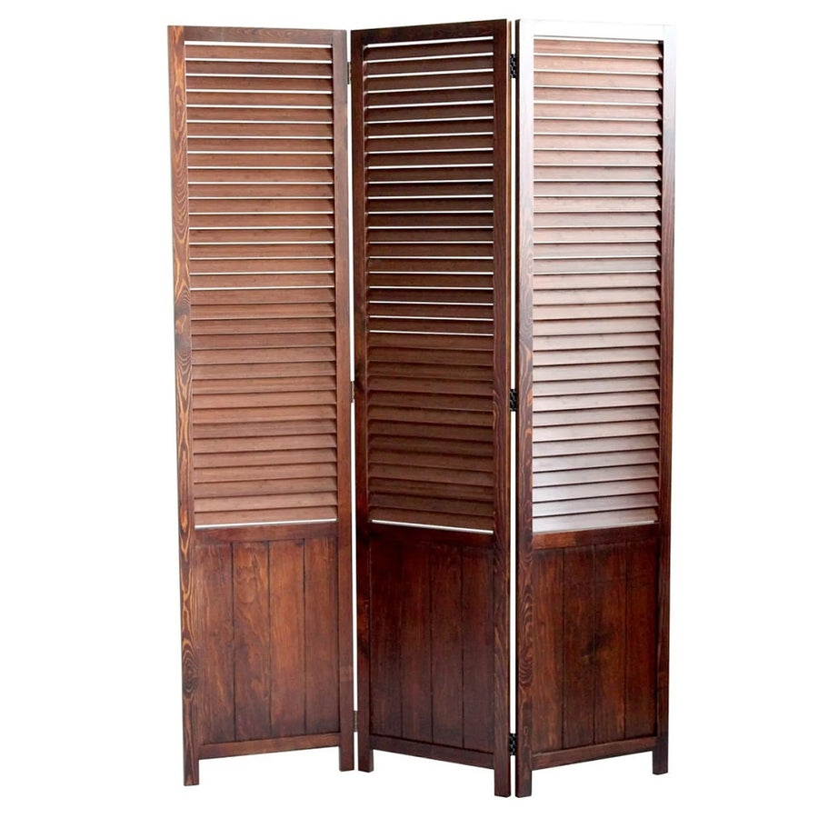 47" X 67" Brown Wood Screen - 1