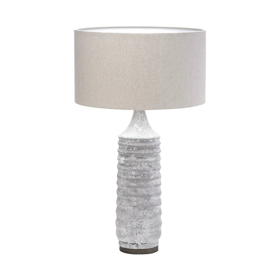 31" Gray Lamp Base LED With Beige Shade - 1