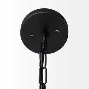 Black Metal Sphere Pendant Hanging Light