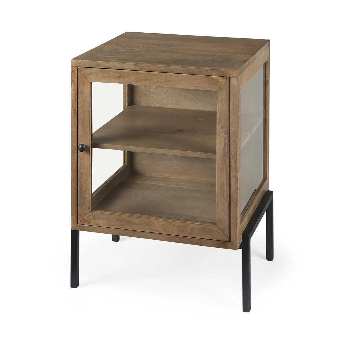 26" Brown Solid Wood Square End Table - 1
