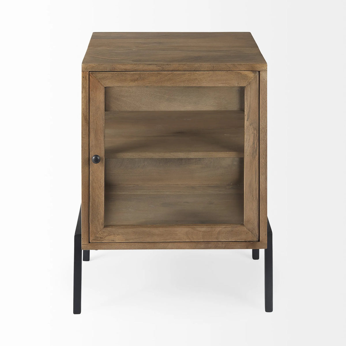 26" Brown Solid Wood Square End Table