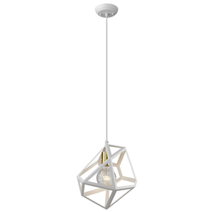 Hedron 1-Light White Pendant