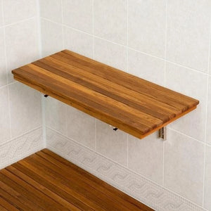 24" Premium Wall Mount Teak Shower Bench - 1