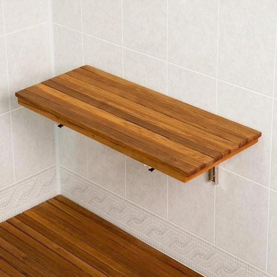 24" Premium Wall Mount Teak Shower Bench - 1