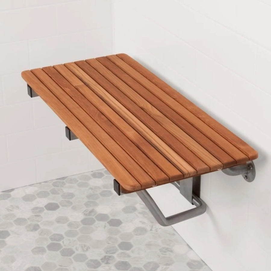 36" Premium Wall Mount Teak Shower Bench - 1