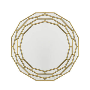 35" Gold Round Framed Accent Mirror