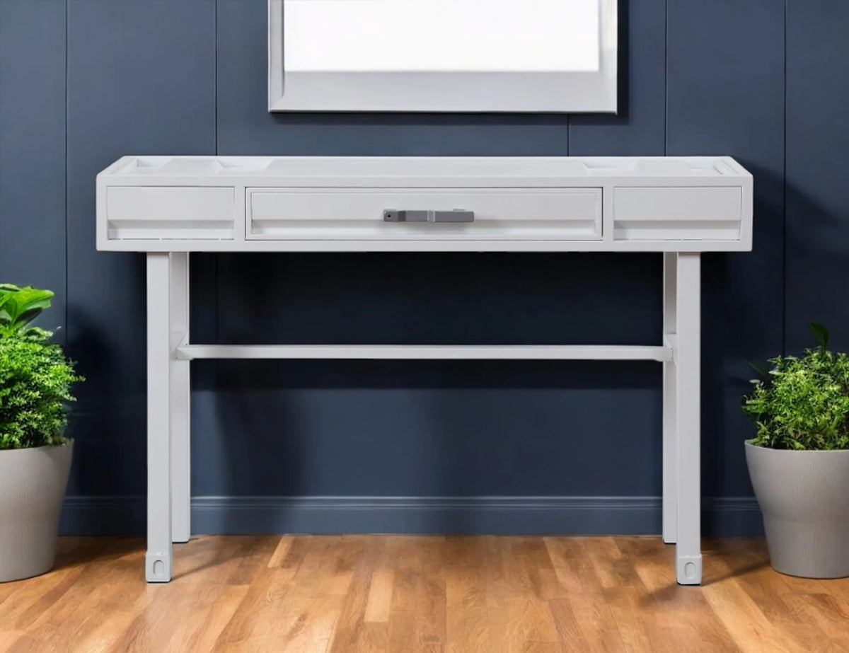 47" White Iron Vanity Table - 1