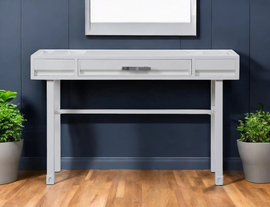 47" White Iron Vanity Table - 1