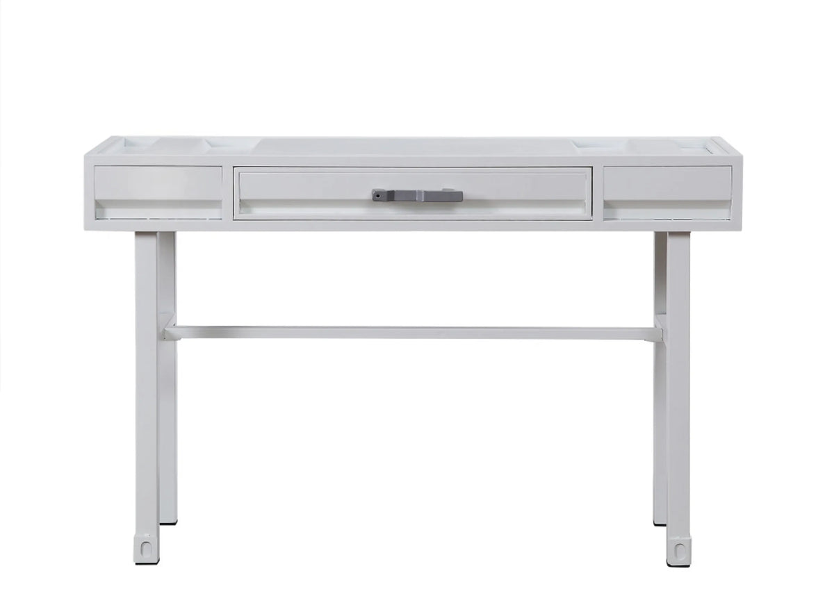 47" White Iron Vanity Table
