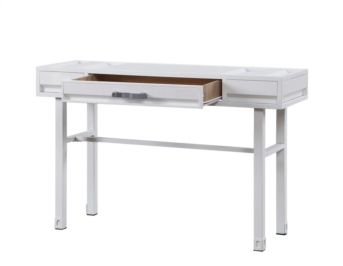 47" White Iron Vanity Table