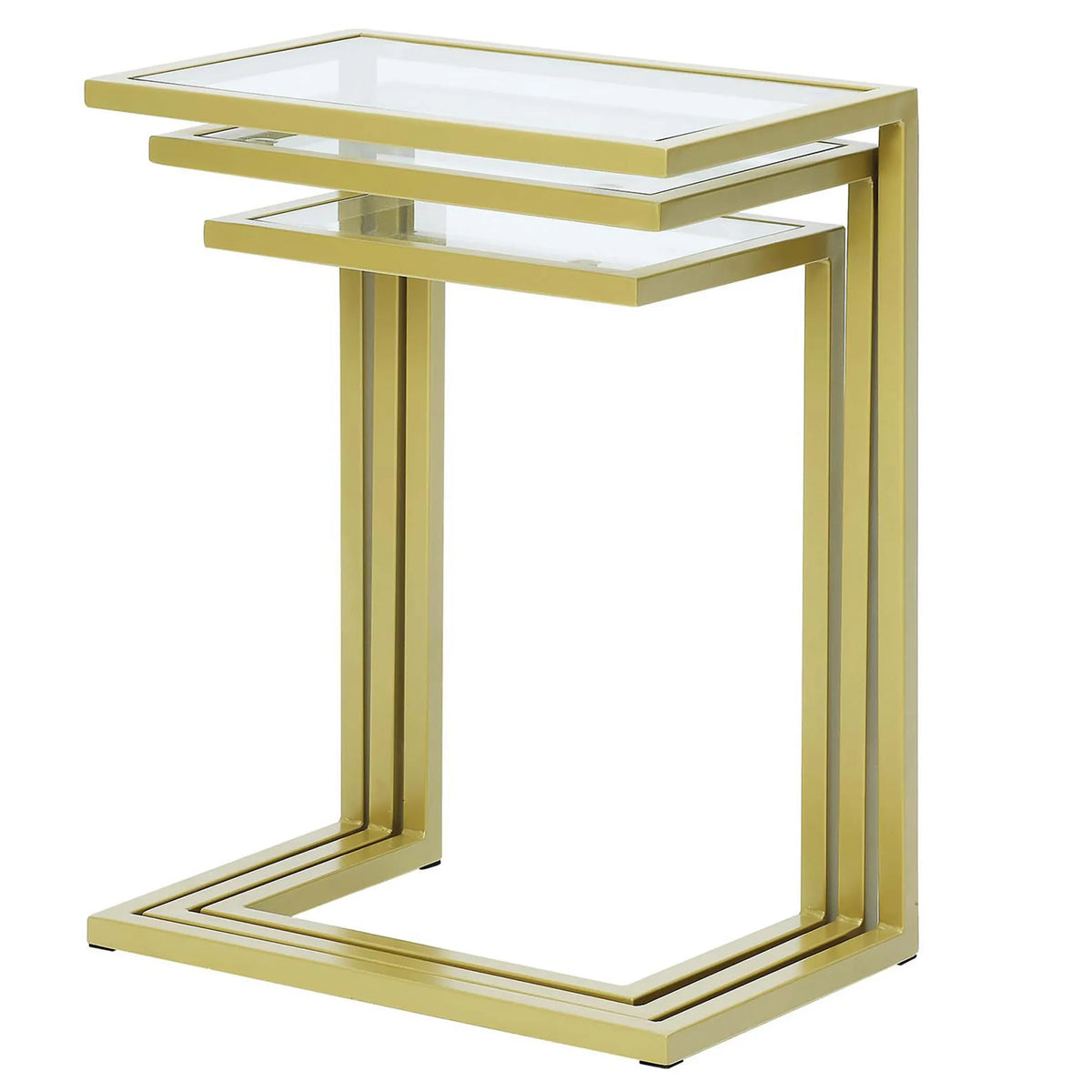 24" Chrome Glass Rectangular End Table - 1