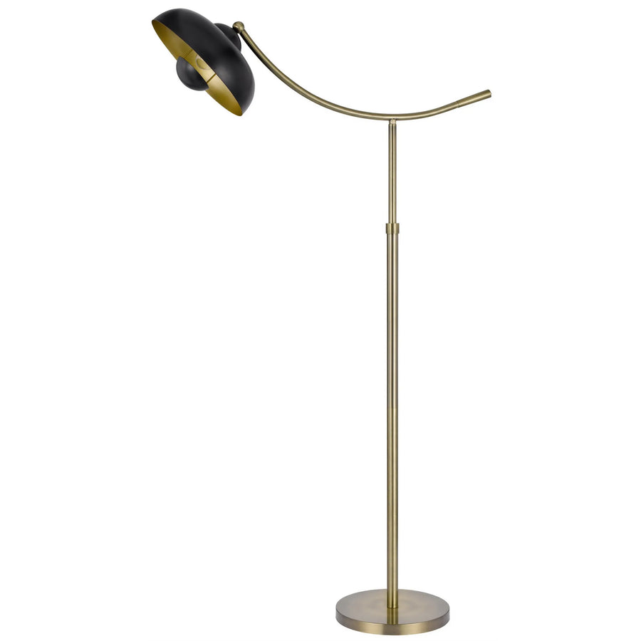66" Bronze Adjustable Arc Floor Lamp With Bronze Dome Shade - 1