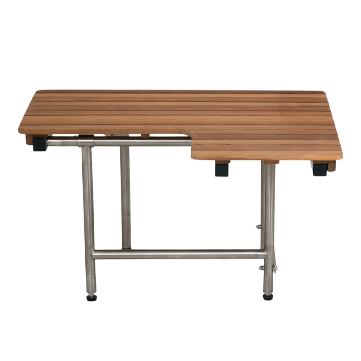 Teak Rectangular Shower Bench With Legs
