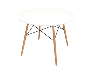 Wood Round Top Dining Table