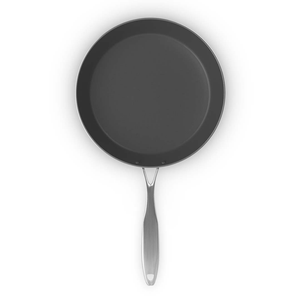 13" Black And Silver Stainless Steel Frying Pan