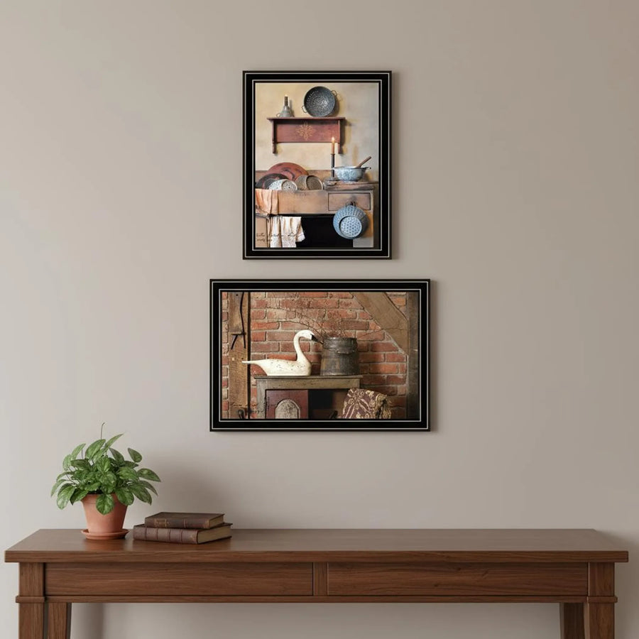 Set of Two Home Sweet Home Black Framed Wall Art