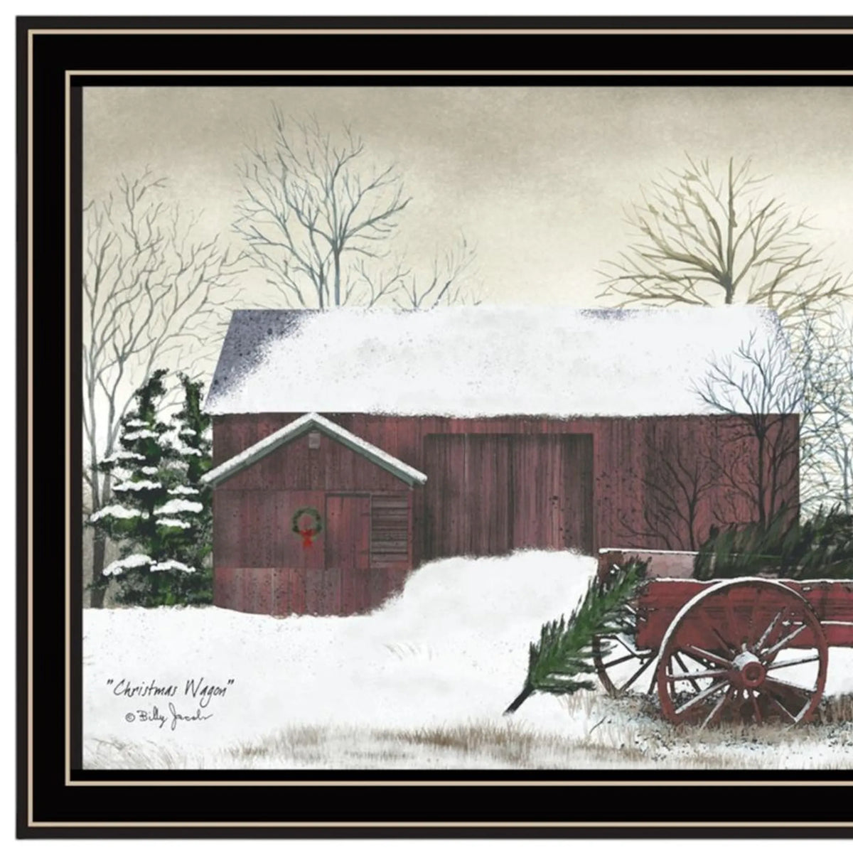 Set Of Two Christmas Time with Family Black Framed Wall Art