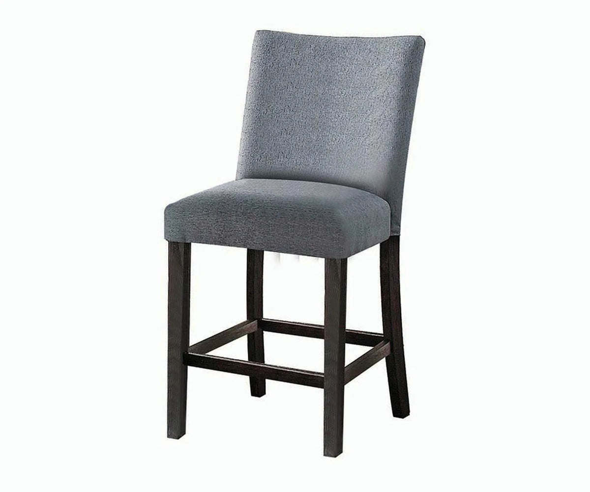 Espresso Fabric Wood Counter Height Bar Chairs