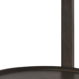 24" Dark Brown Solid Wood Tray Table