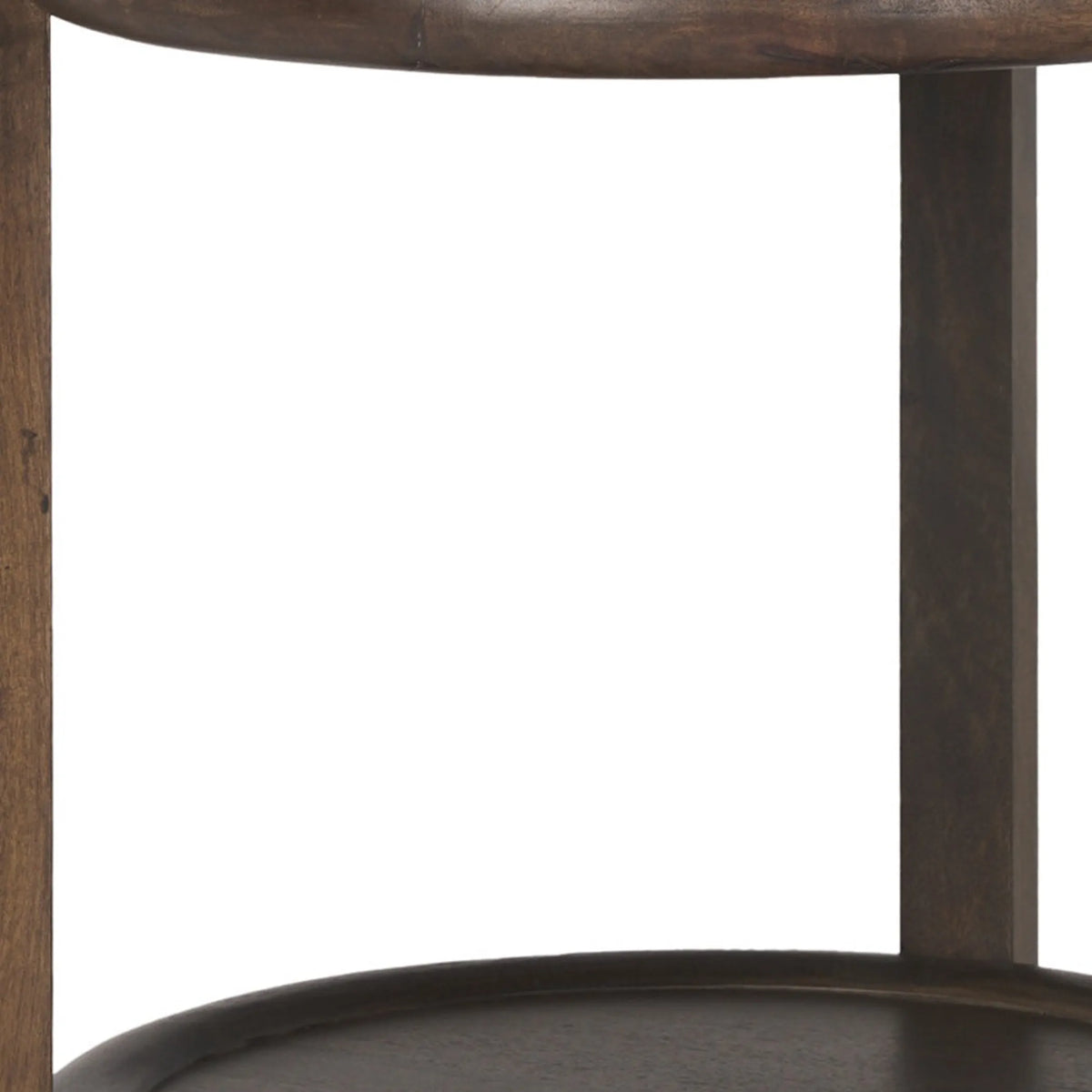 24" Dark Brown Solid Wood Tray Table