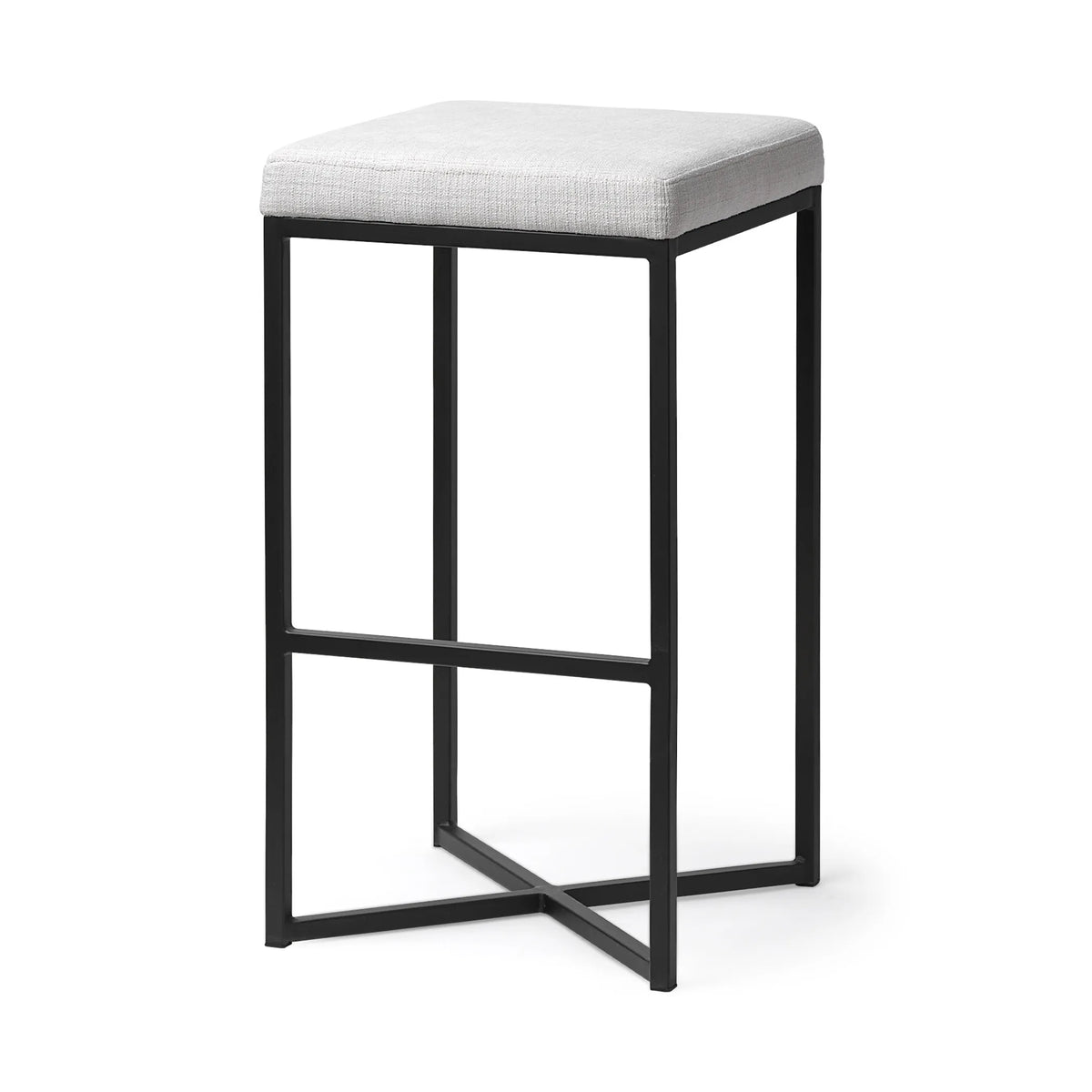 Iron Fabric Backless Bar Height Bar Chair
