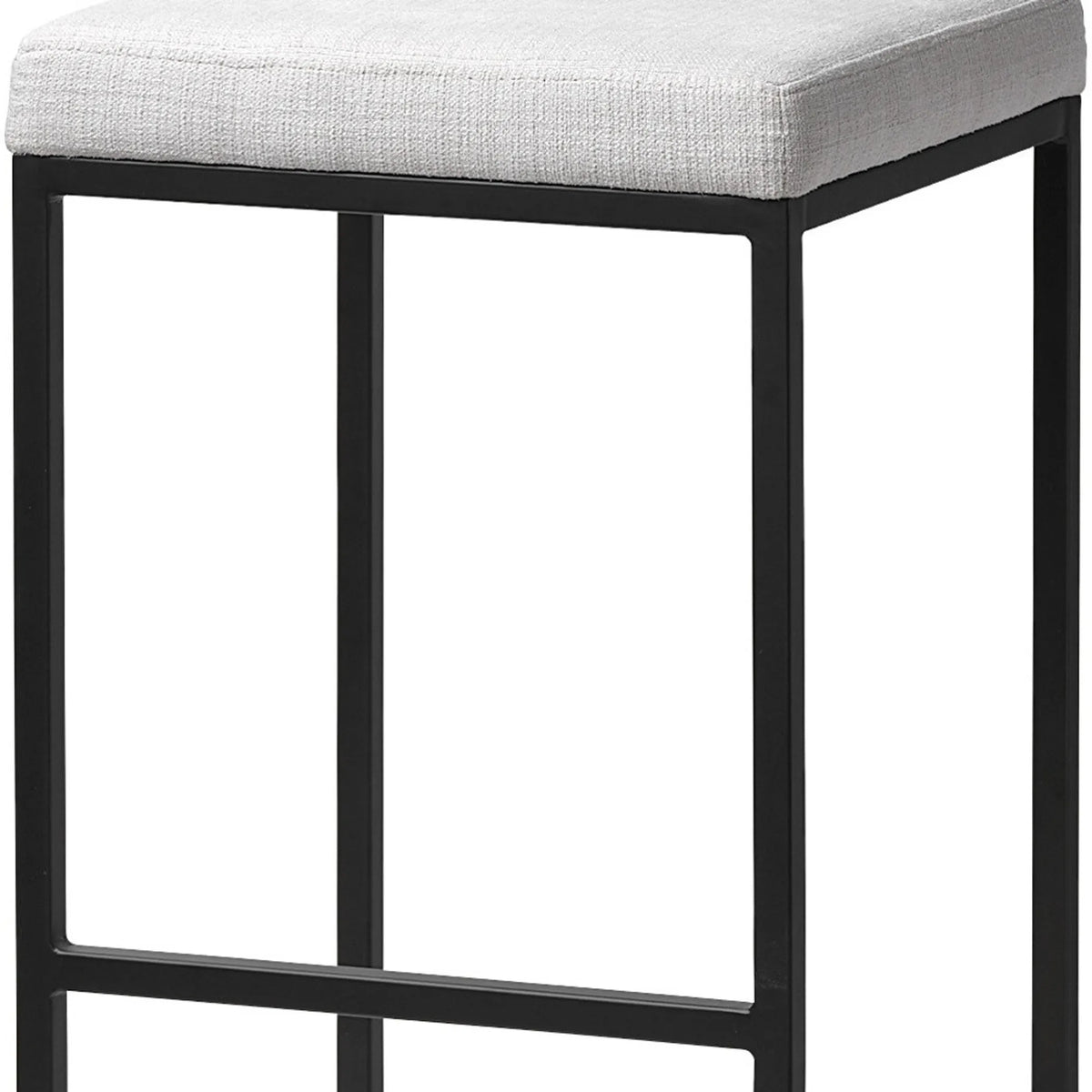 Iron Fabric Backless Bar Height Bar Chair