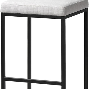 Iron Fabric Backless Bar Height Bar Chair
