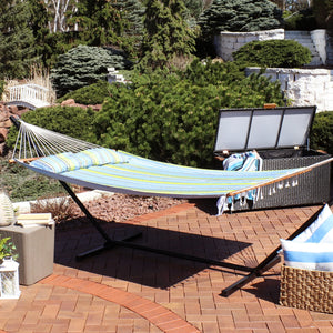 Lime Striped Double Hammock