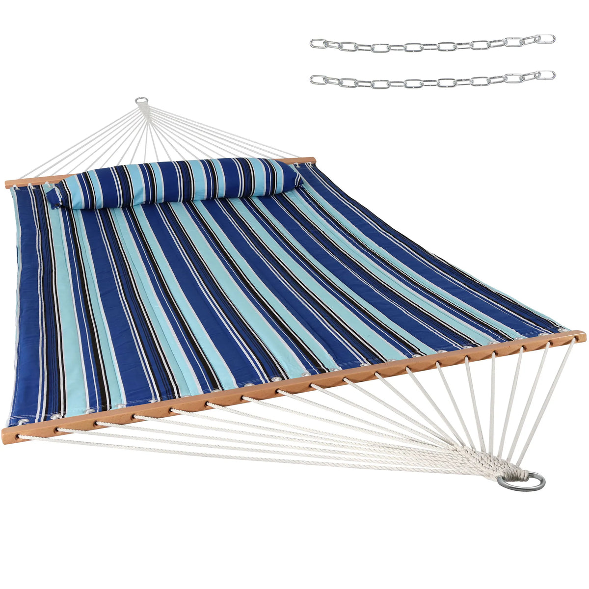 Light Dark Striped Double Hammock