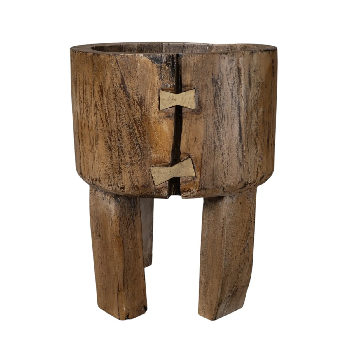 Brown Wood Pot Planter