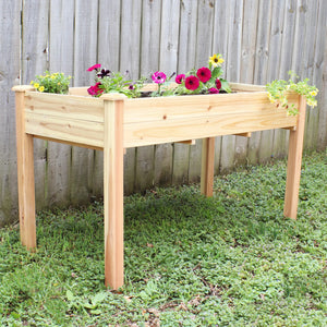 49" X 25" Natural Rectangular Raised Garden Bed