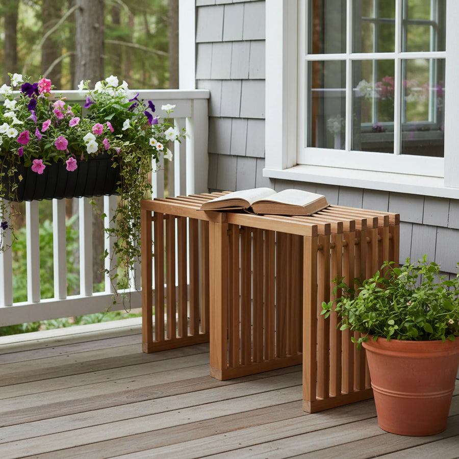 Wood Extendable Indoor Outdoor Bench
