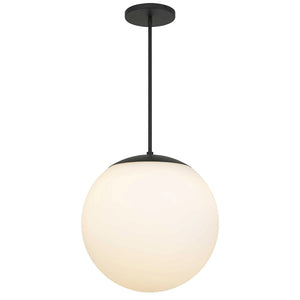 Black And White Frosted LED Dimmable Outdoor Hanging Light With Black Shades