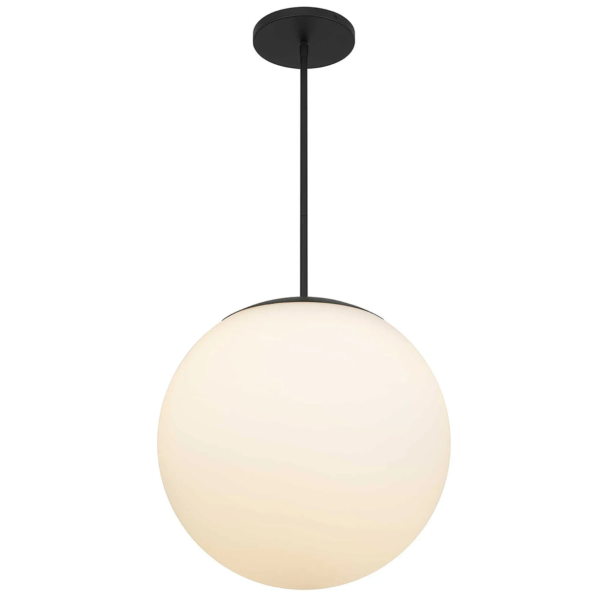 Black And White Frosted LED Dimmable Outdoor Hanging Light With Black Shades