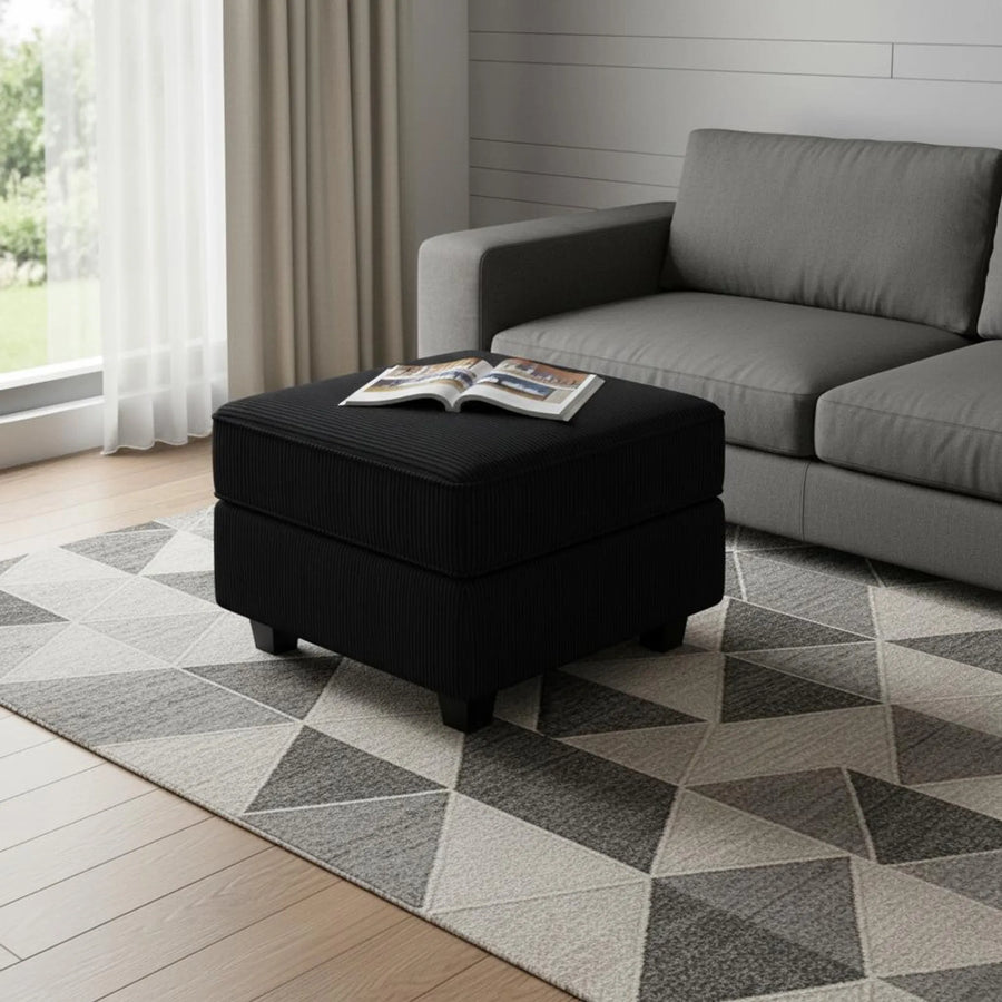 Corduroy Storage Ottoman
