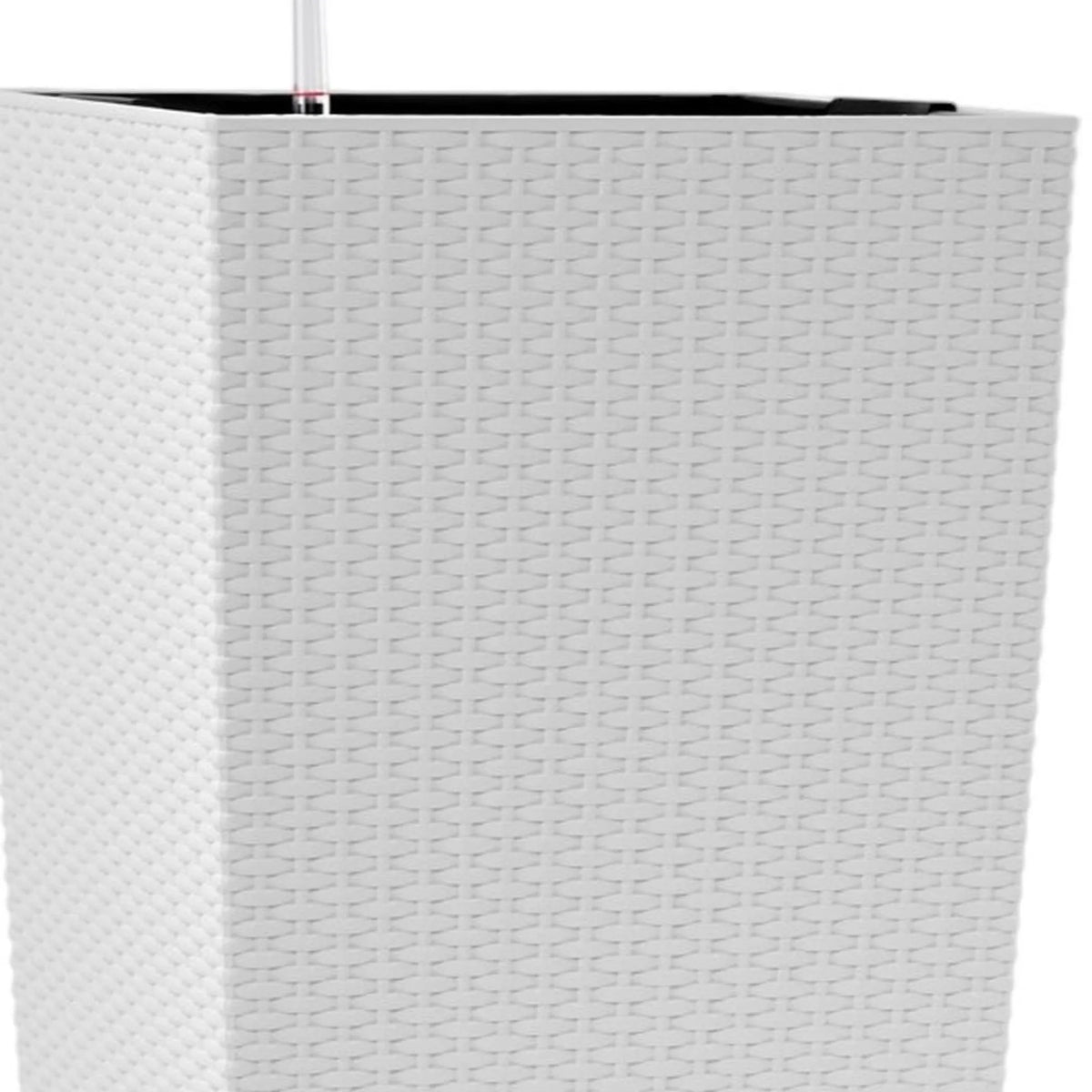 30" X 15" White Recycled Plastic Rectangular Self Watering Planter Box
