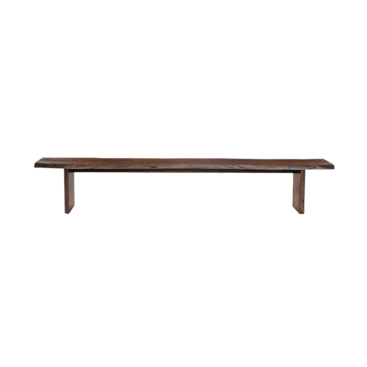 60" Brown Solid Wood Solid Wood Live Edge Dining Bench