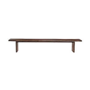 60" Brown Solid Wood Solid Wood Live Edge Dining Bench