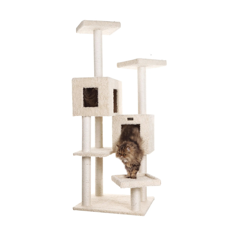 Multi-Level Cat Tree with Two Condos, Tunnel & Hammock