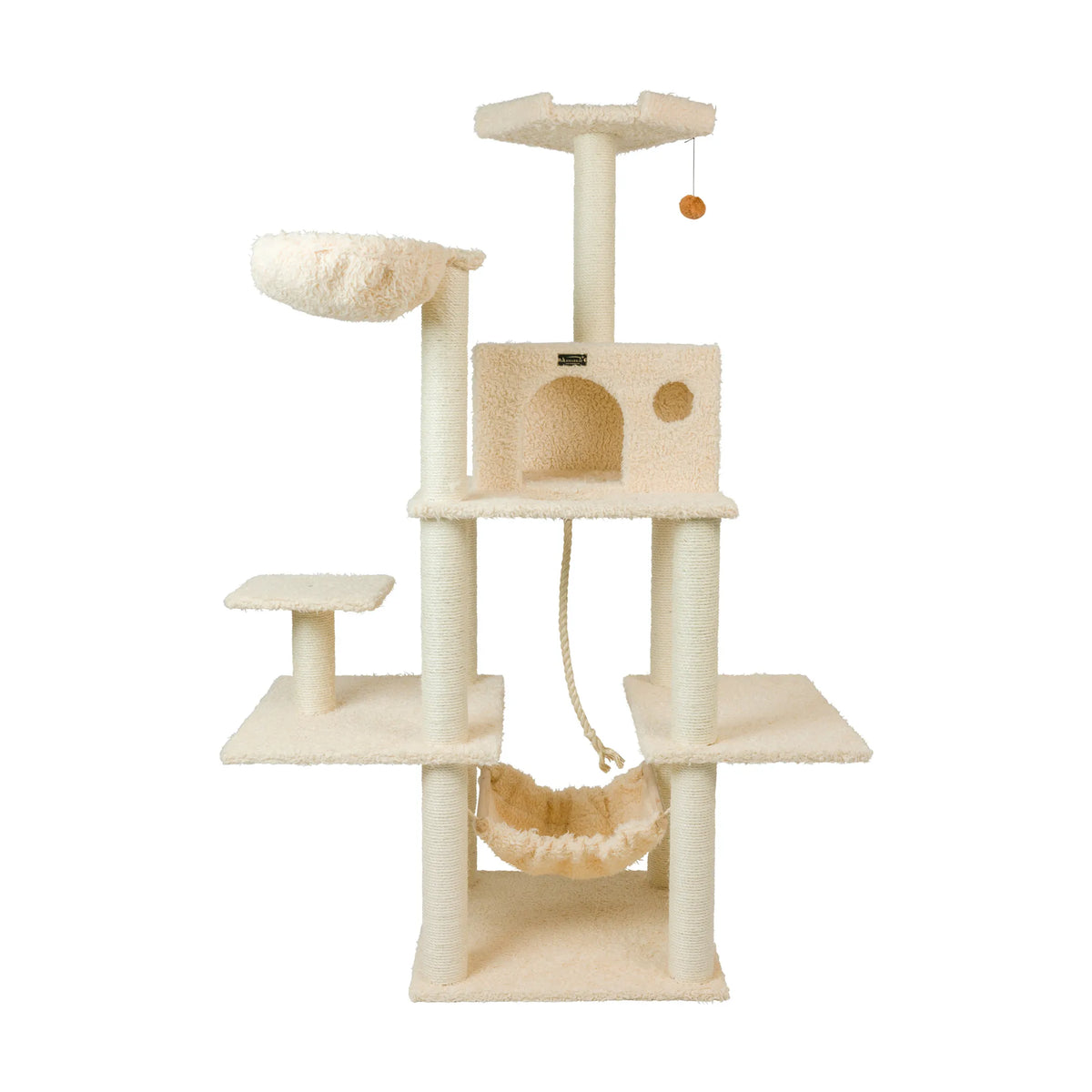 Multi-Level Cat Tree with Hammock, Condo & Lounge Saucer