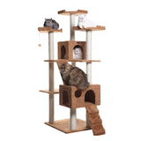 74-Inch Cat Tree with Two Condos & Three Perches