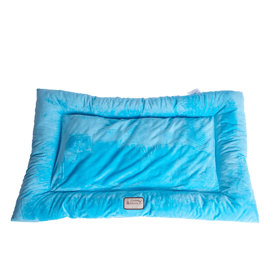 Armarkat Pet Bed Mat, Dog Crate Soft Pad W Poly Fill Cushion - Sky blue L 1