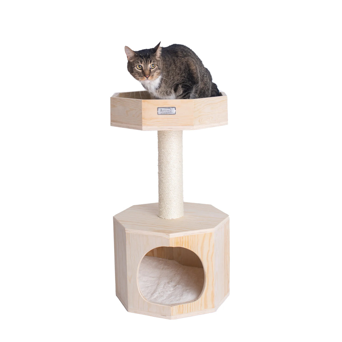 29-Inch Scots Pine Cat Tree with Condo & Perch