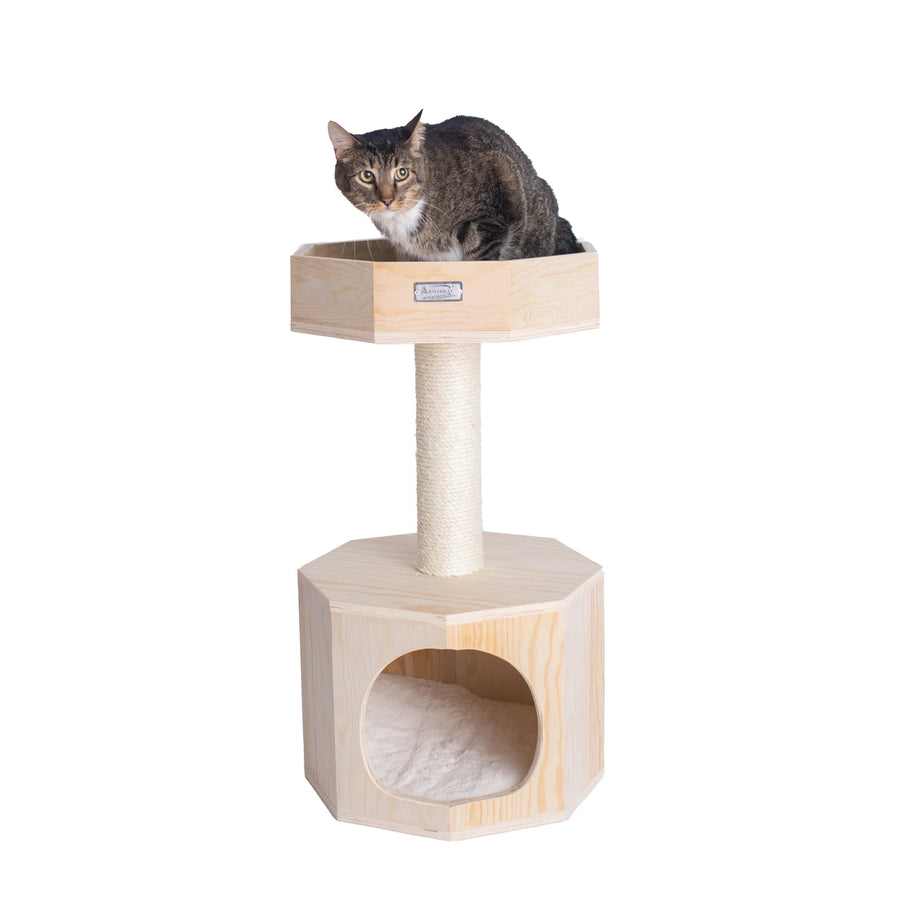 29-Inch Scots Pine Cat Tree with Condo & Perch