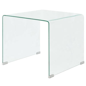 Coffee Table Tempered Glass 19.5"x19.7"x17.7" Clear